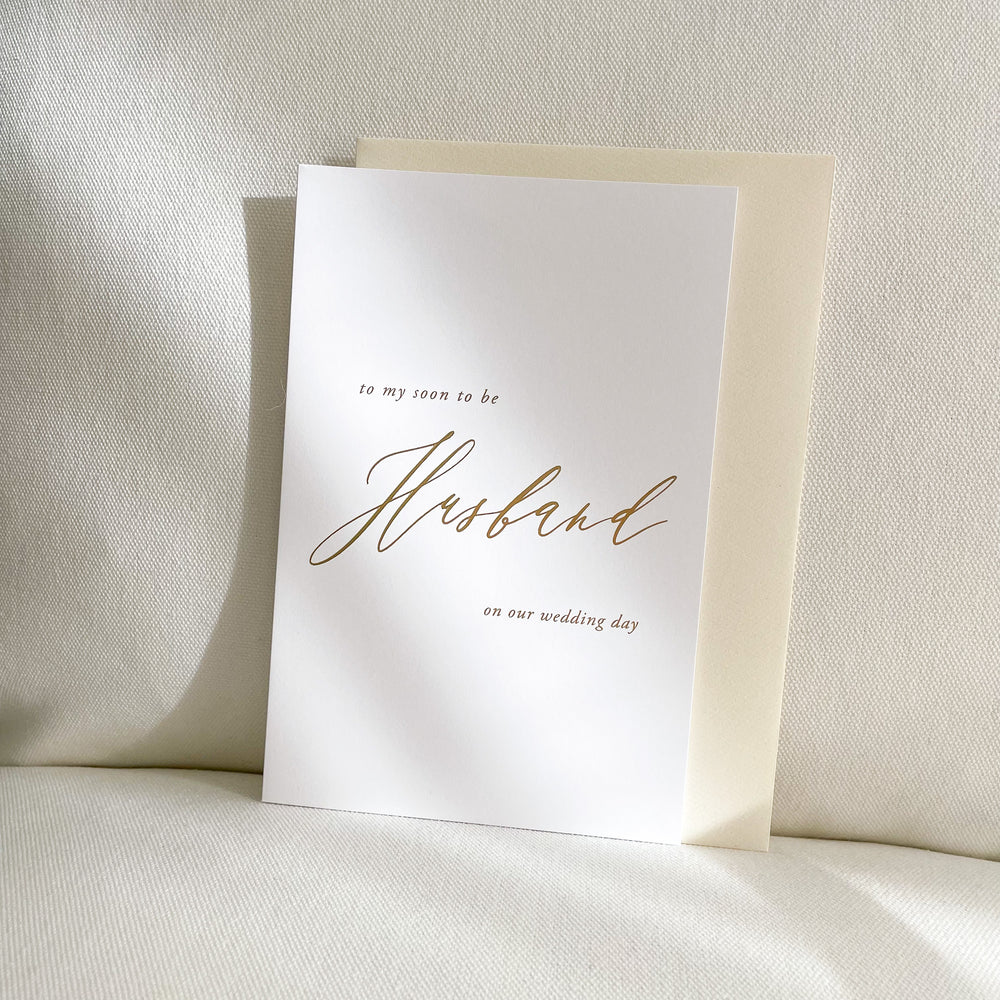 To My Husband Groom Wedding Day Card