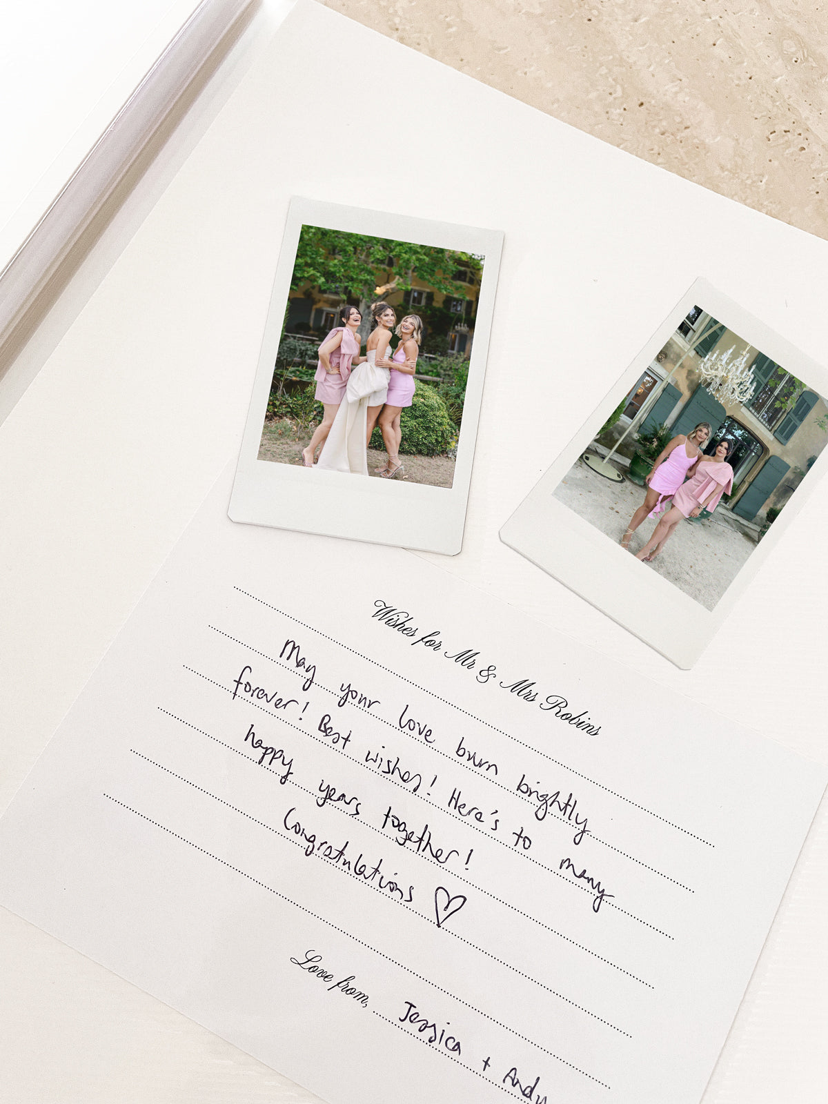 Wedding Advice & Wishes Cards for Photo Album