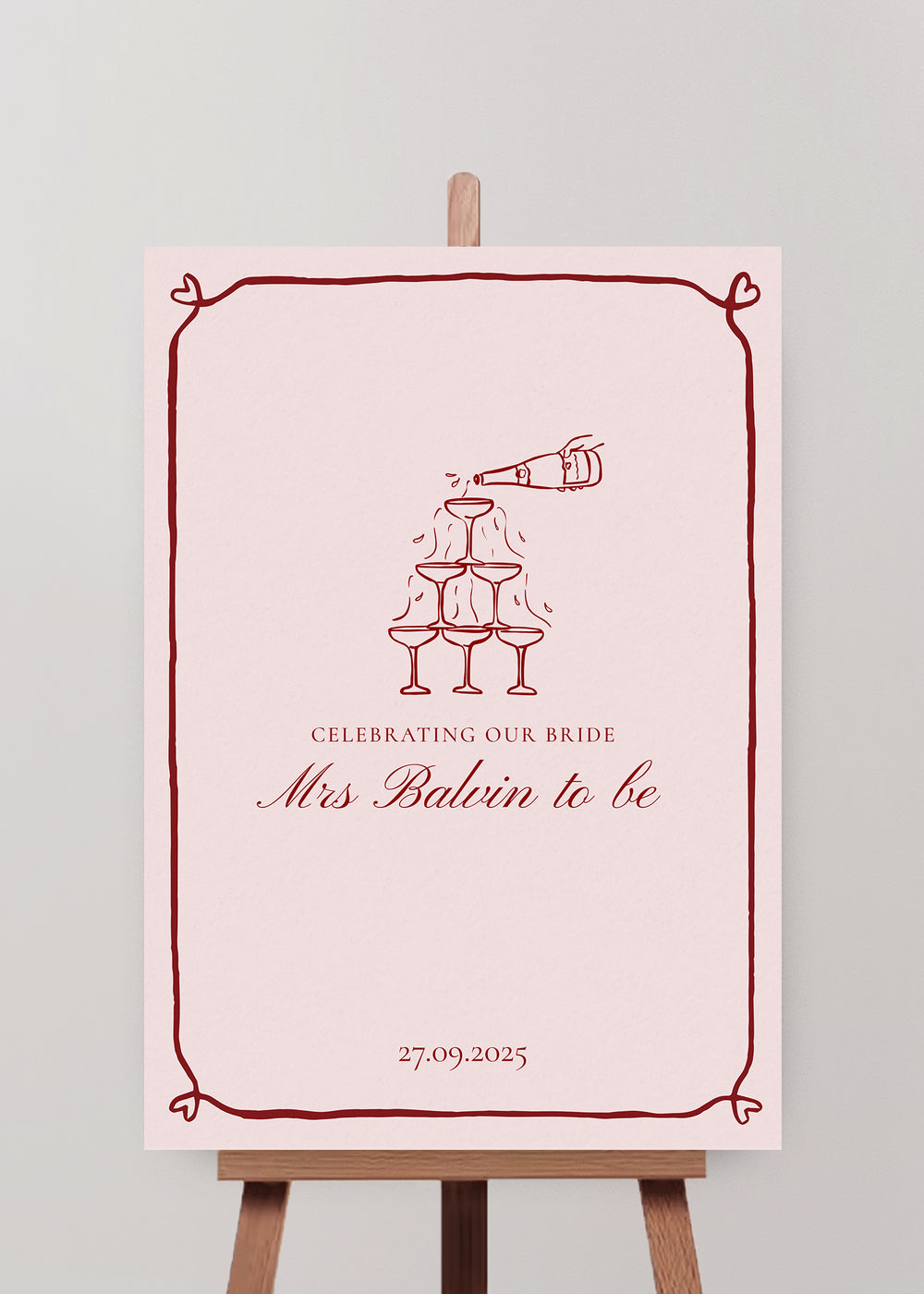 Hens Bachelorette Welcome Sign Editable Template - Beloved