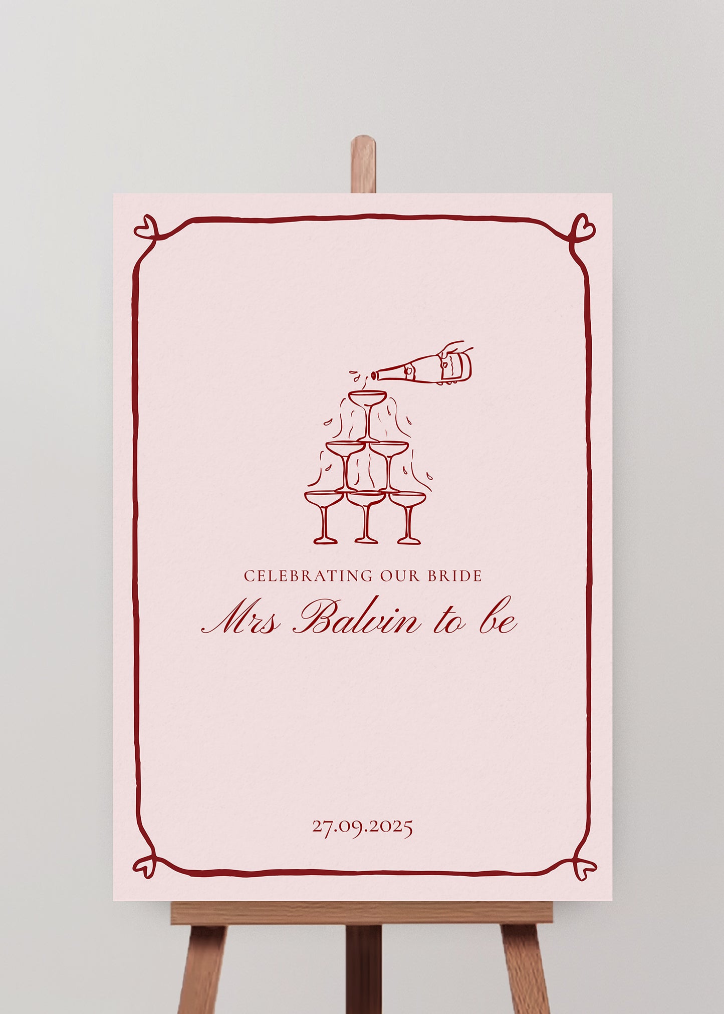 Hens Bachelorette Welcome Sign Editable Template - Beloved