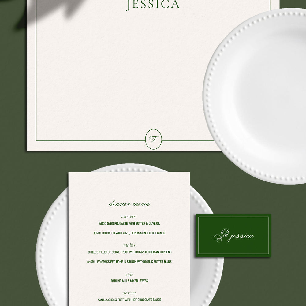 
                      
                        Menu & Place Card Editable Template - Brasserie
                      
                    