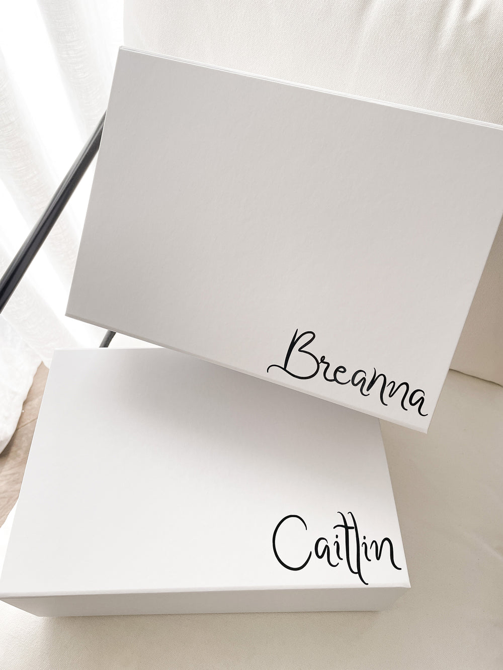 Corner Personalised Bridesmaid Gift Box White - Vorfreude Stationery