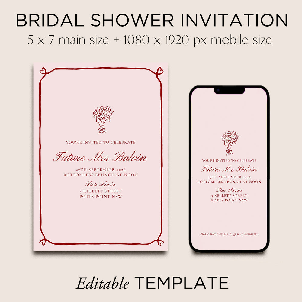 
                      
                        Hens Party Invite Editable Template - Beloved
                      
                    