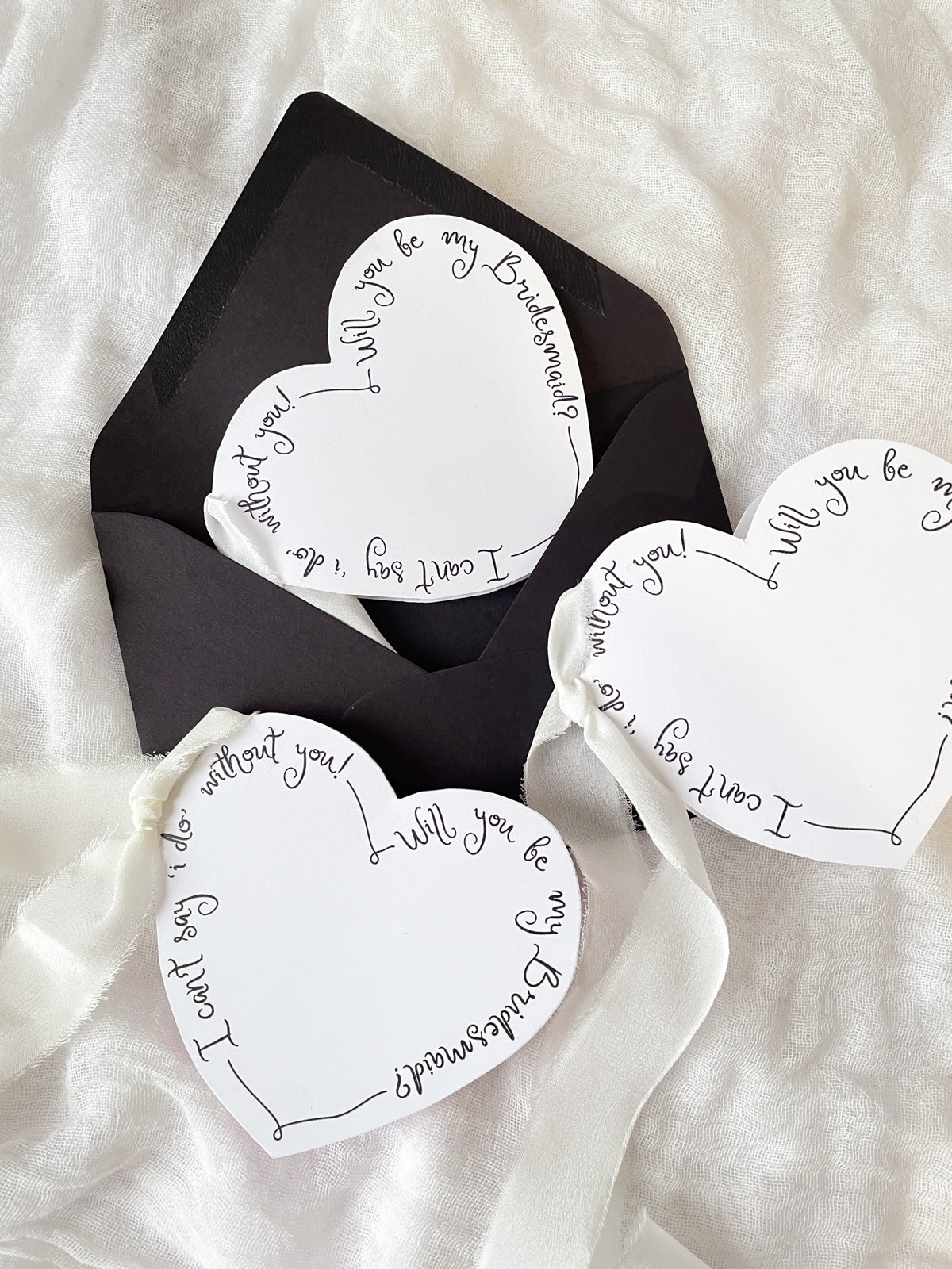 Heart Bridal Party Proposal Cards