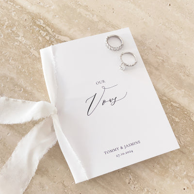 Our Vows Wedding Book Personalised Set of 2