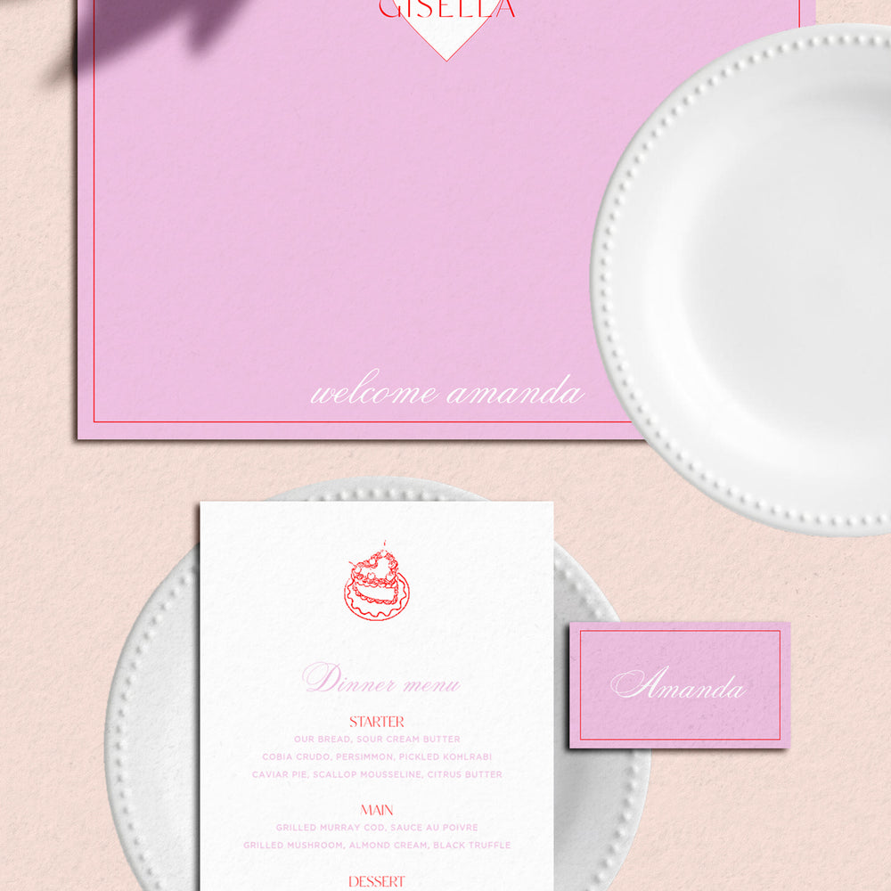 
                      
                        Menu & Place Card Editable Template - Sweethearts
                      
                    