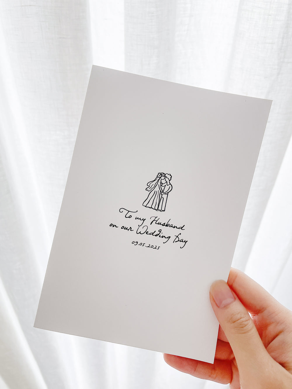 Little Things Hand Drawn Wedding Day Card