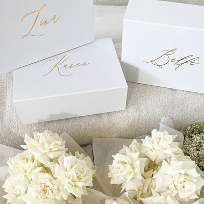 Personalised Bridesmaids Gift Box White
