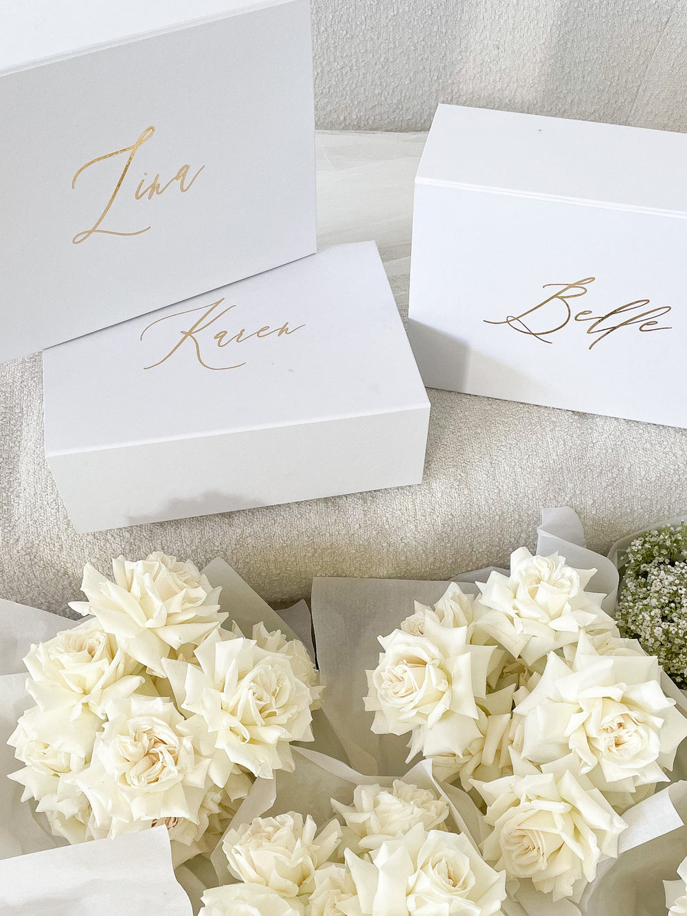 Personalised Bridesmaids Gift Box White