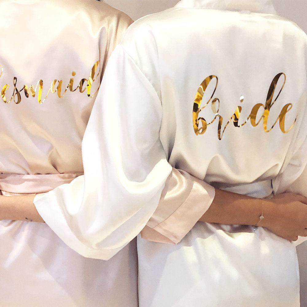 Personalised Robes – Classic Style  Bridesmaid Robes - Australia –  AllThingsNice