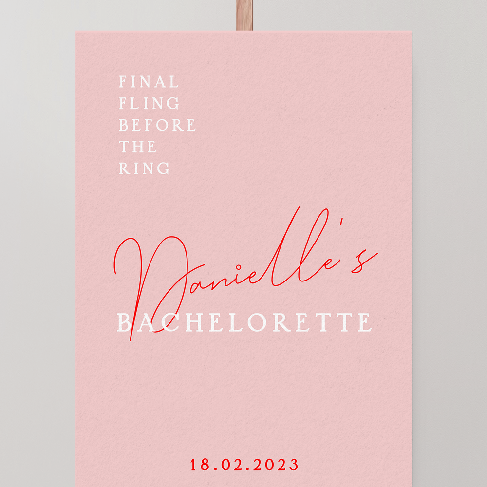 Hens Bachelorette Welcome Sign Editable Template - Smitten - Vorfreude Stationery